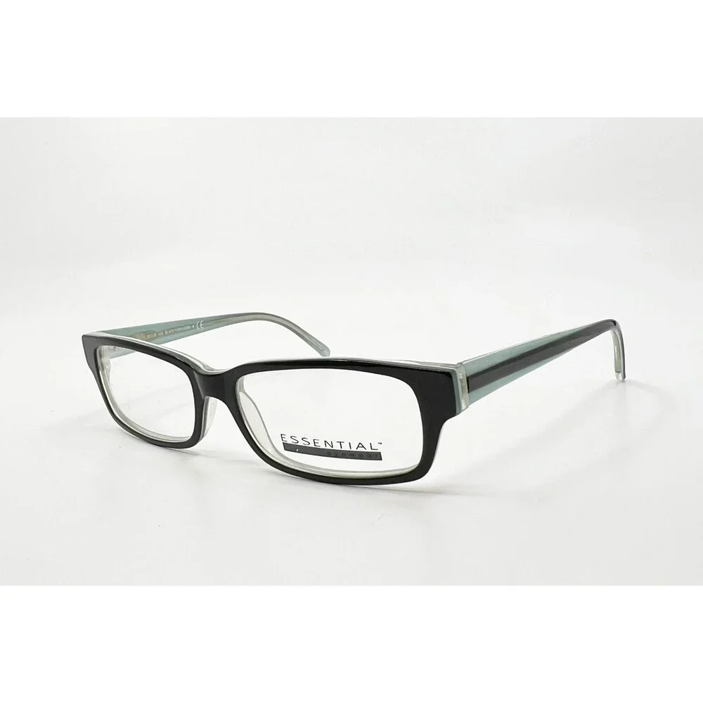 Essential Eyewear EN 3679 Black Turquoise Rectangular Glasses Frames 52-16-135